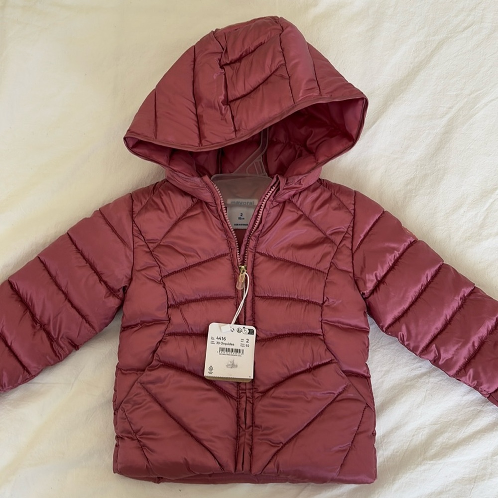 Mayoral baby girl puff jacket 2T pink